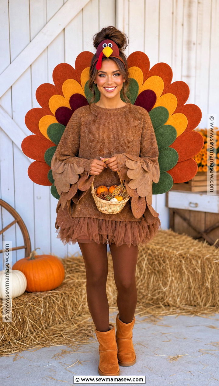 Colorful Turkey Costume - 30 autumn costume ideas