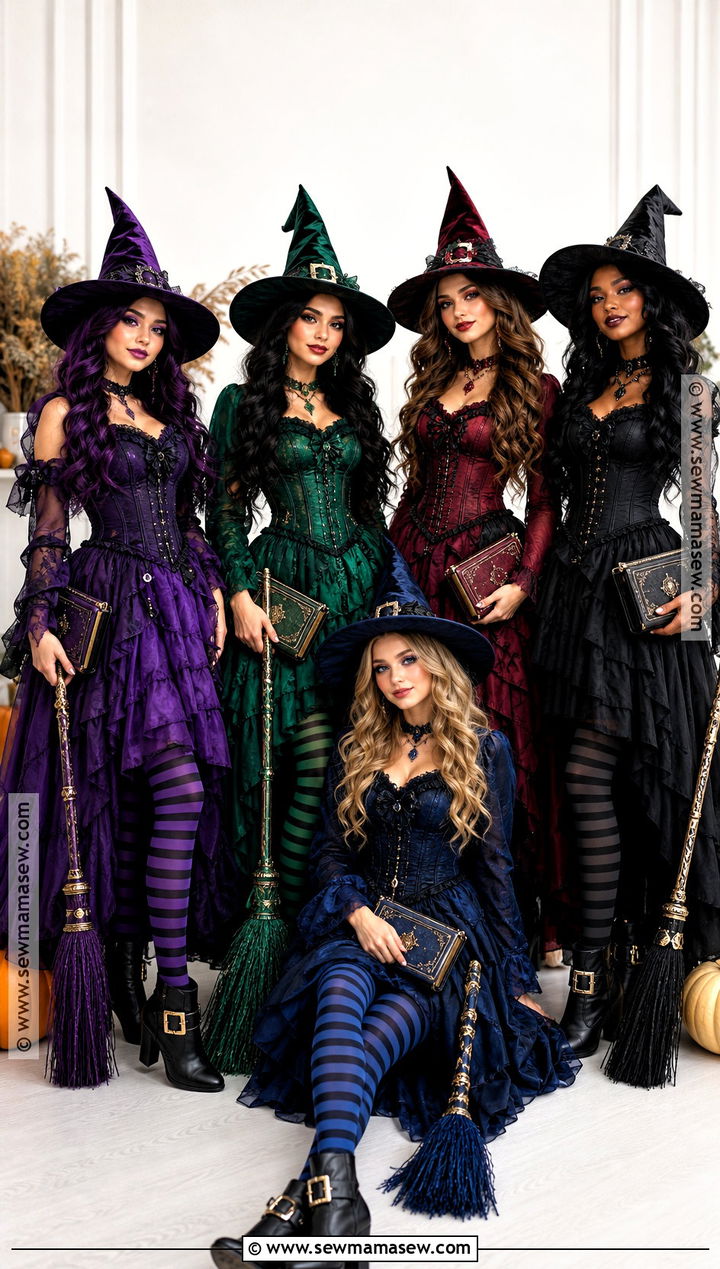 Colorful Witch Group Costume - 50 group costume ideas