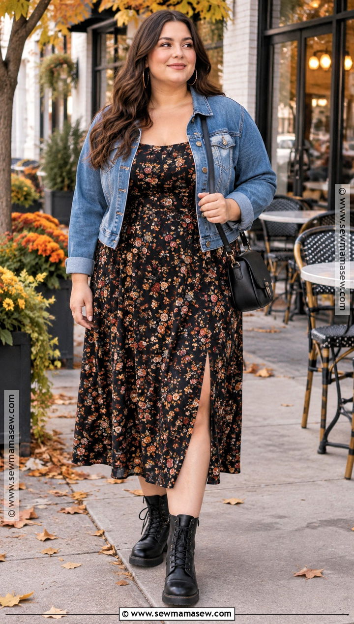 Combat Boots With Floral Dress and Denim Jacket - 15 boots fall 2026