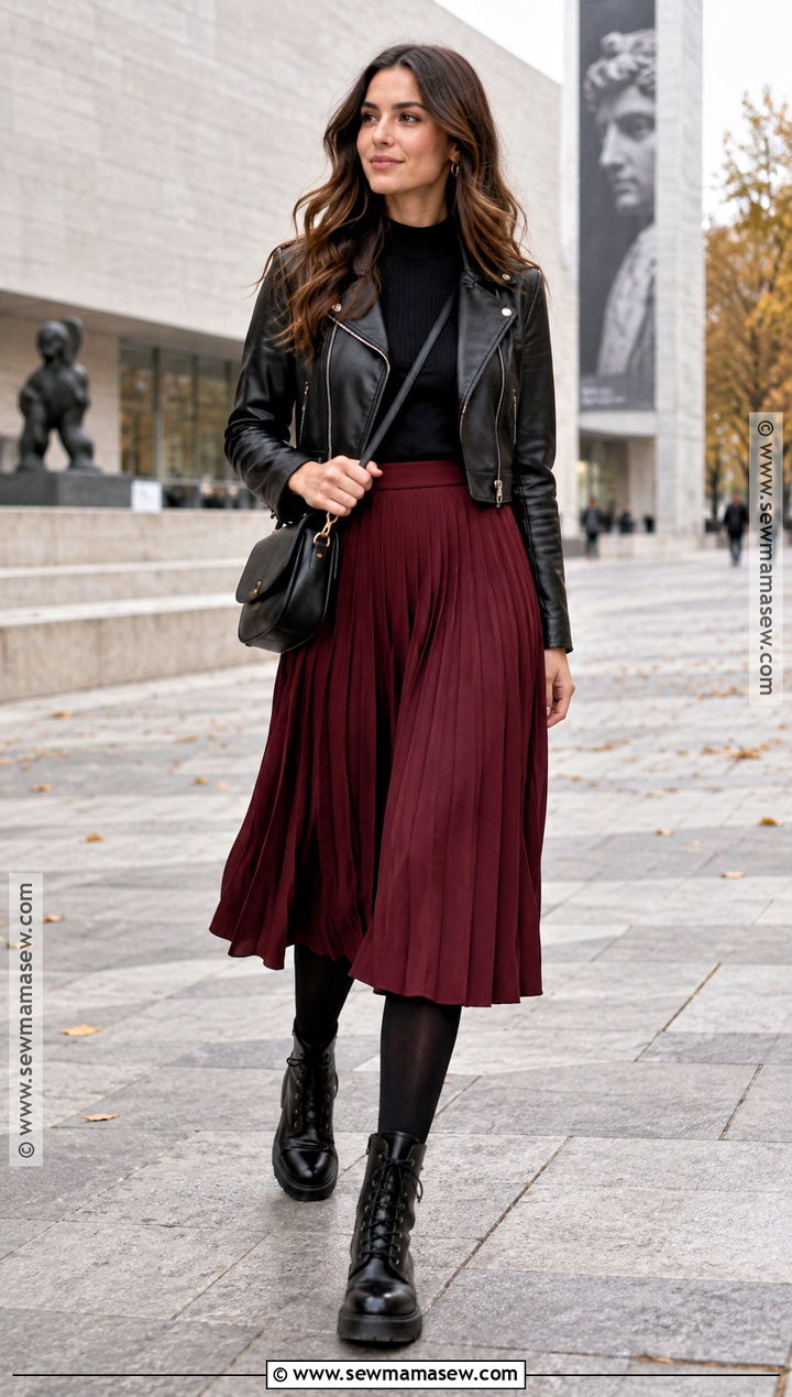 Combat Boots With Midi Skirt - 25 fall winter shoes
