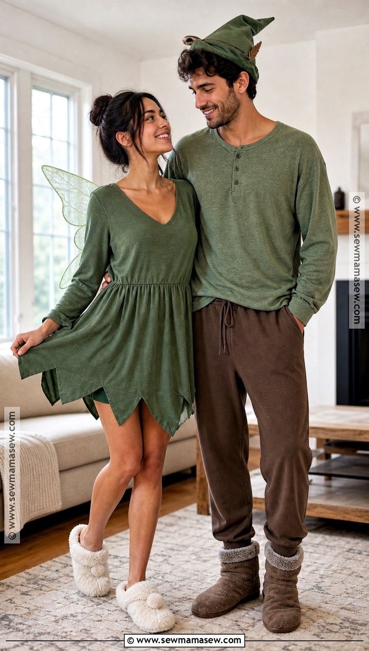 Comfortable Tinker Bell And Peter Pan Pajama Costume - 30 tinker bell and peter pan costume ideas