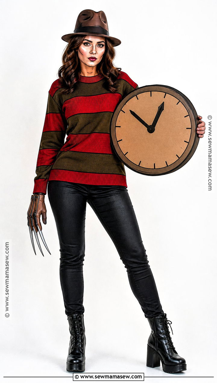 Comic Book Freddy Krueger Costume With Graphic Makeup - 40 freddy krueger costume ideas for women