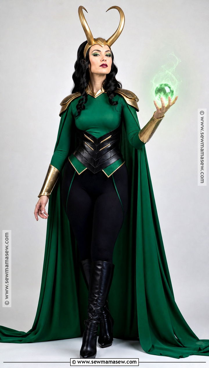 Comic Lady Loki Costume With Green Bodysuit - 35 loki costume ideas