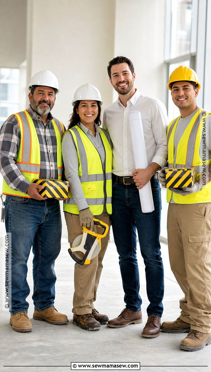 Construction Crew Family Costume - 35 family of four halloween costumes