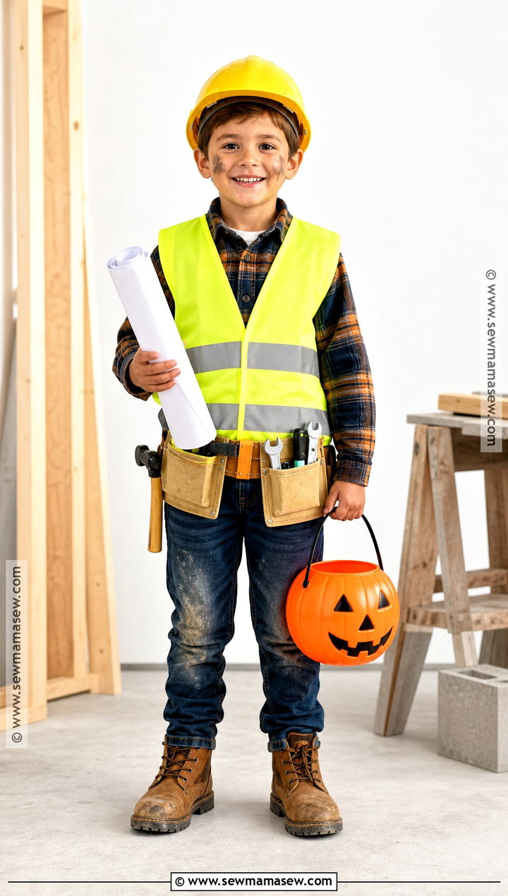 Construction Worker Costume - 40 halloween costumes for boys
