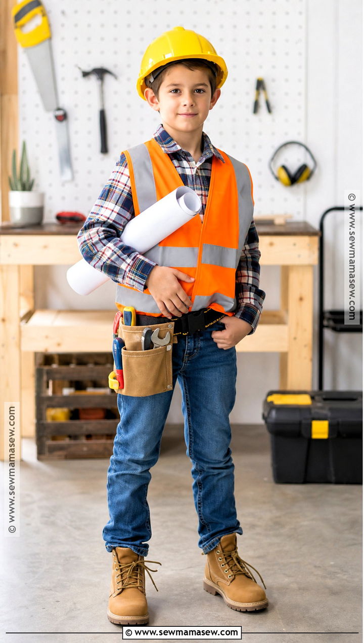 Construction Worker Costume With Safety Vest - 30 job costumes