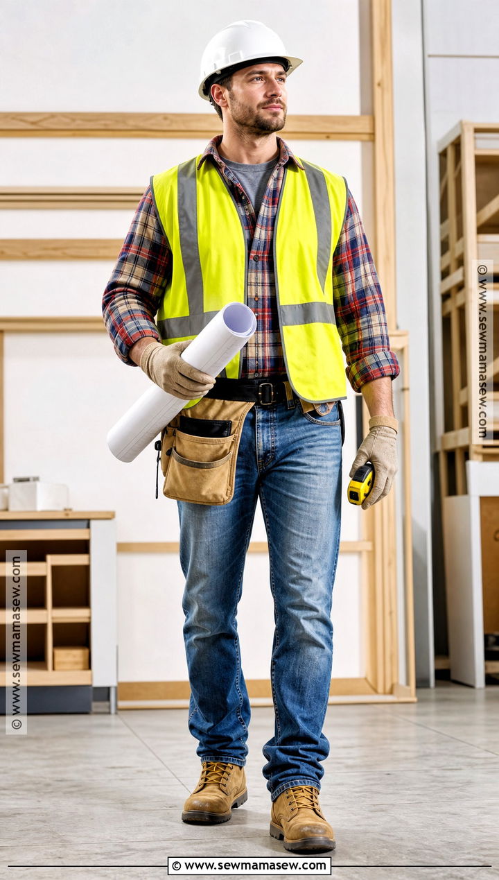 Construction Worker Costume With Safety Vest - 45 mens halloween costumes