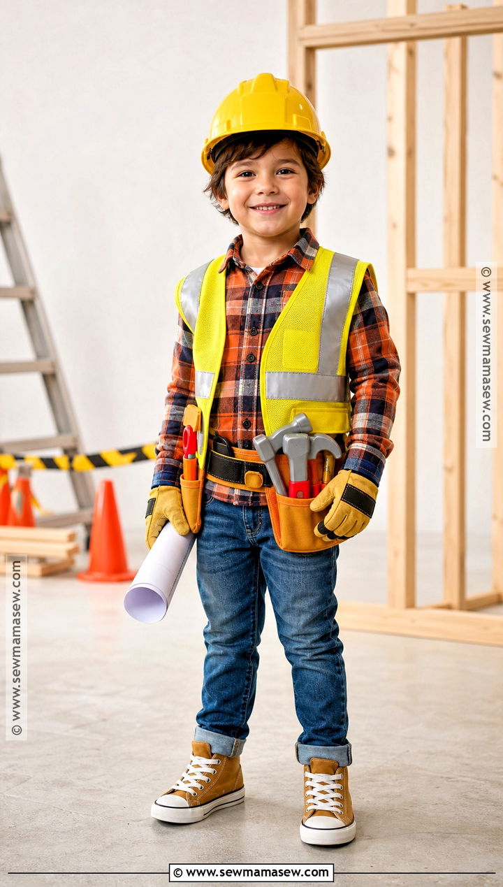Construction Worker Costume With Tool Belt - 30 costumes for kids