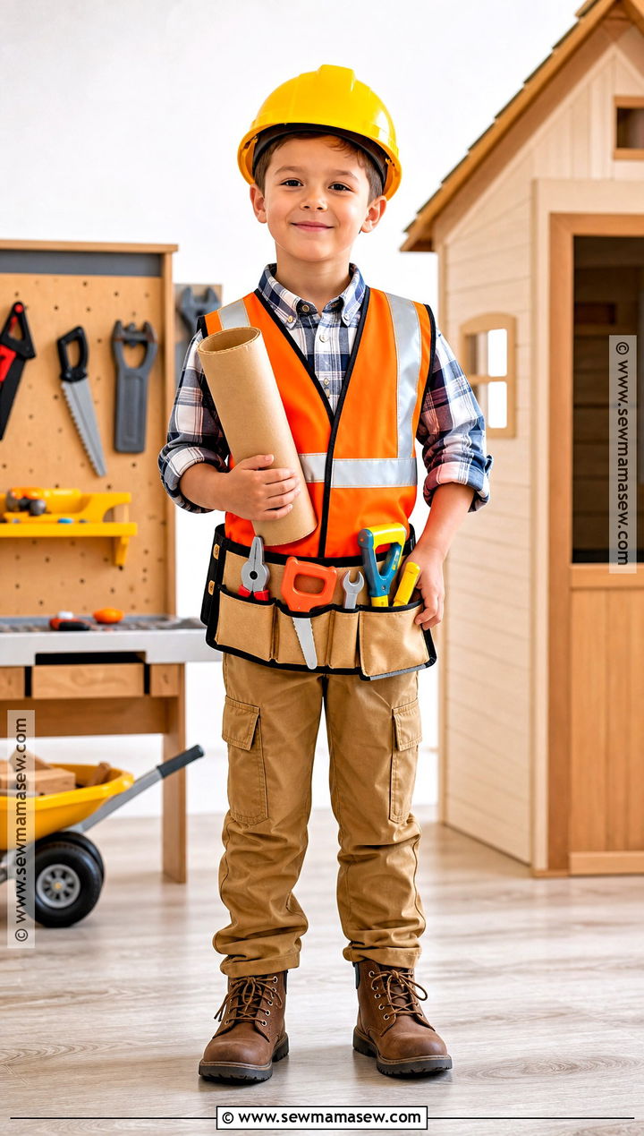 Construction Worker Costume With Tool Belt - 40 kids costumes