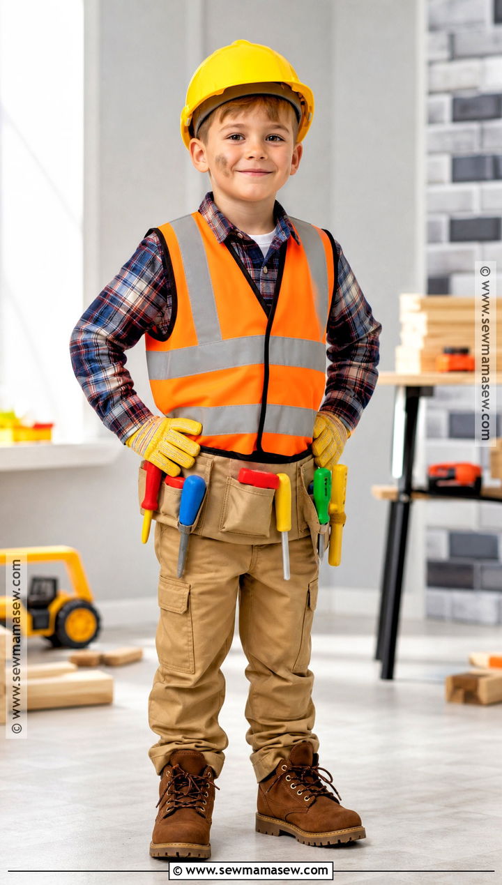 Construction Worker Costume With Tool Belt - 30 boys costume ideas