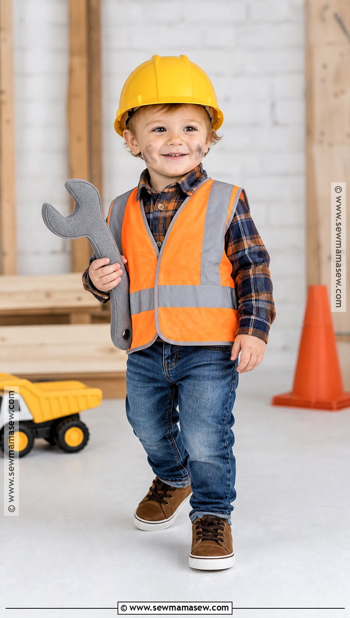Construction Worker Toddler Costume - 30 halloween toddler costumes