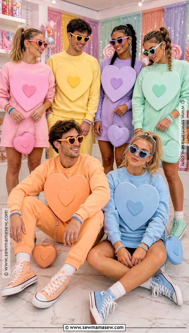 Conversation Heart Group Costume - 40 cute group halloween costumes
