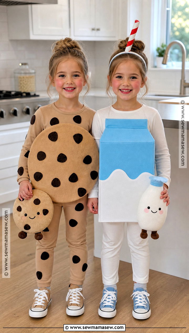 Cookie And Milk Twin Costume - 30 twin dress up ideas