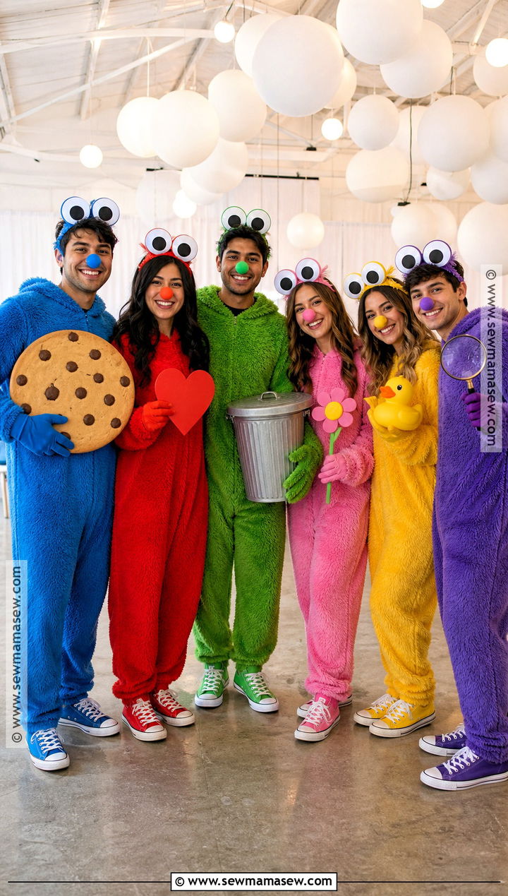 Cookie Monster Character Group Costume - 40 cookie monster costume ideas