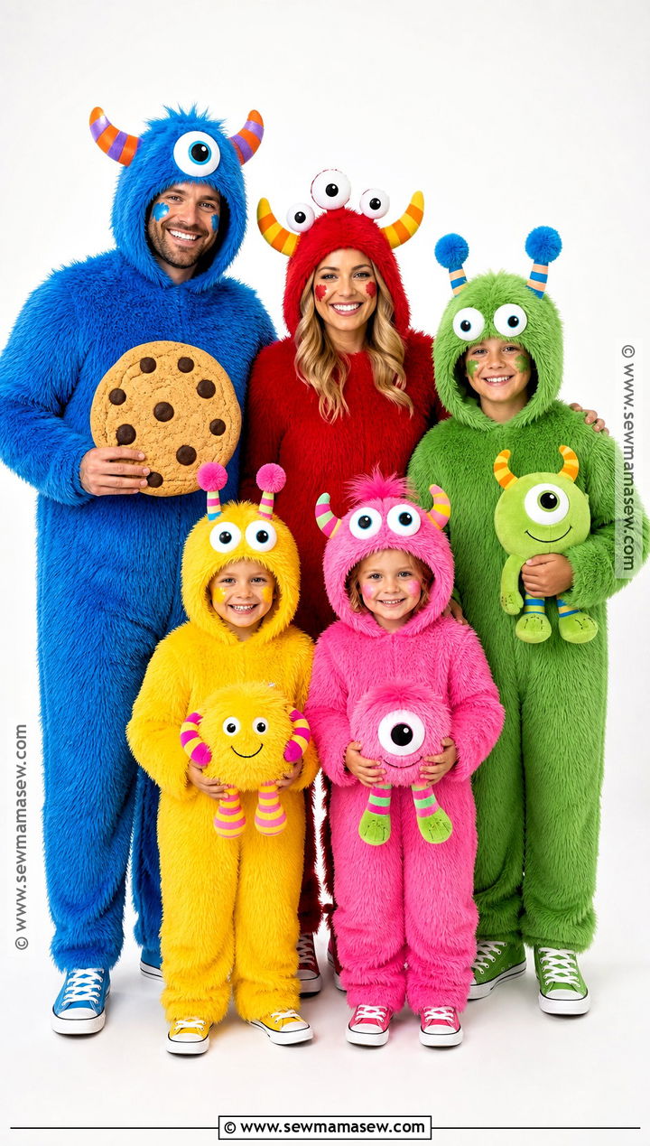 Cookie Monster Family Costume - 40 cookie monster costume ideas