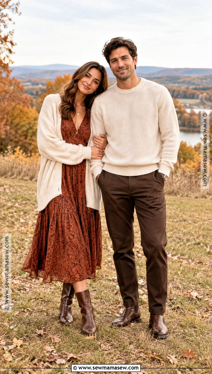 Coordinated Fall Photo Outfit For Couples - 20 fall matching outfits for couples