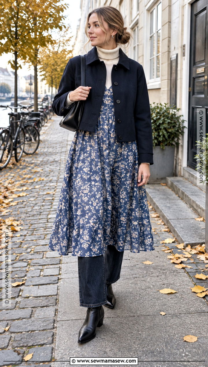 Copenhagen Dress Over Pants Outfit - 20 fall copenhagen style ideas