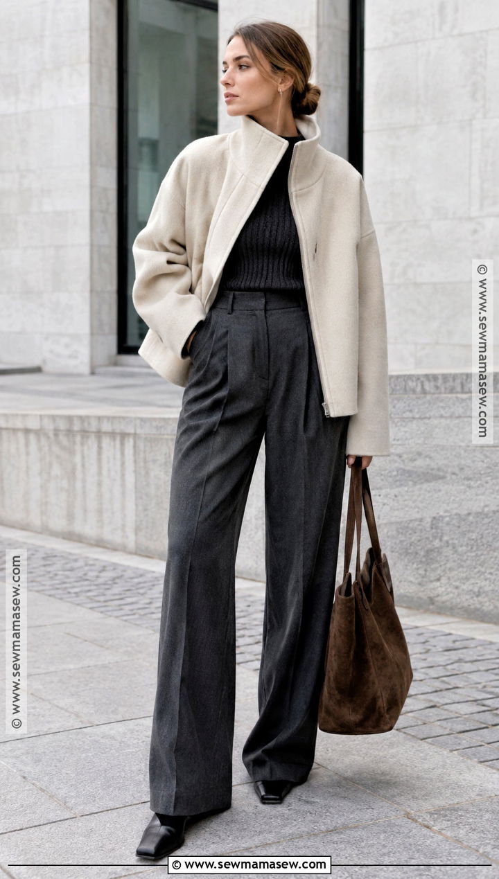 Copenhagen Fall Funnel Neck Jacket Outfit - 15 Copenhagen Fall Street Style Ideas