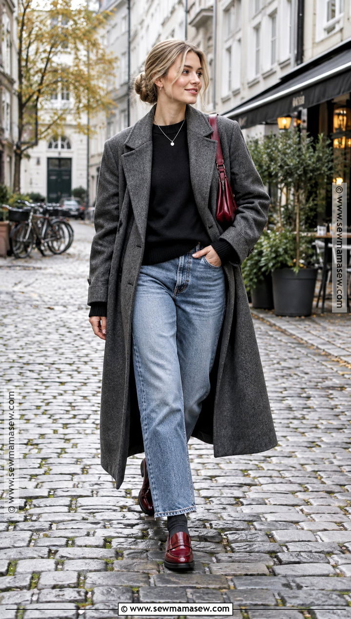 Copenhagen Fall Red Accessory Outfit - 15 Copenhagen Fall Street Style Ideas