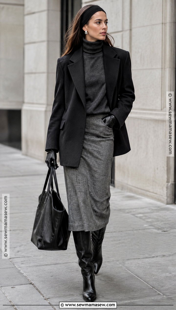 Copenhagen Gray and Black Headband Outfit - 15 copenhagen street style fall ideas 2026