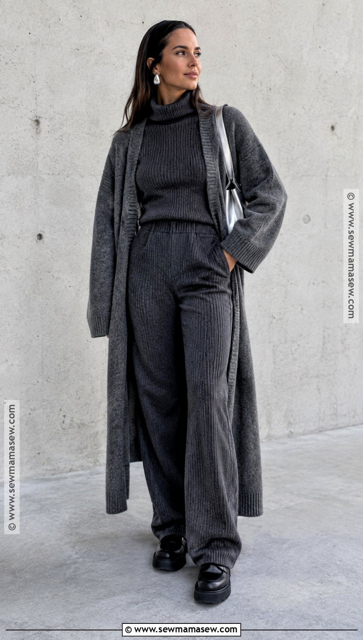 Copenhagen Monochrome Knitwear Outfit - 20 Copenhagen Style Autumn Ideas 2026