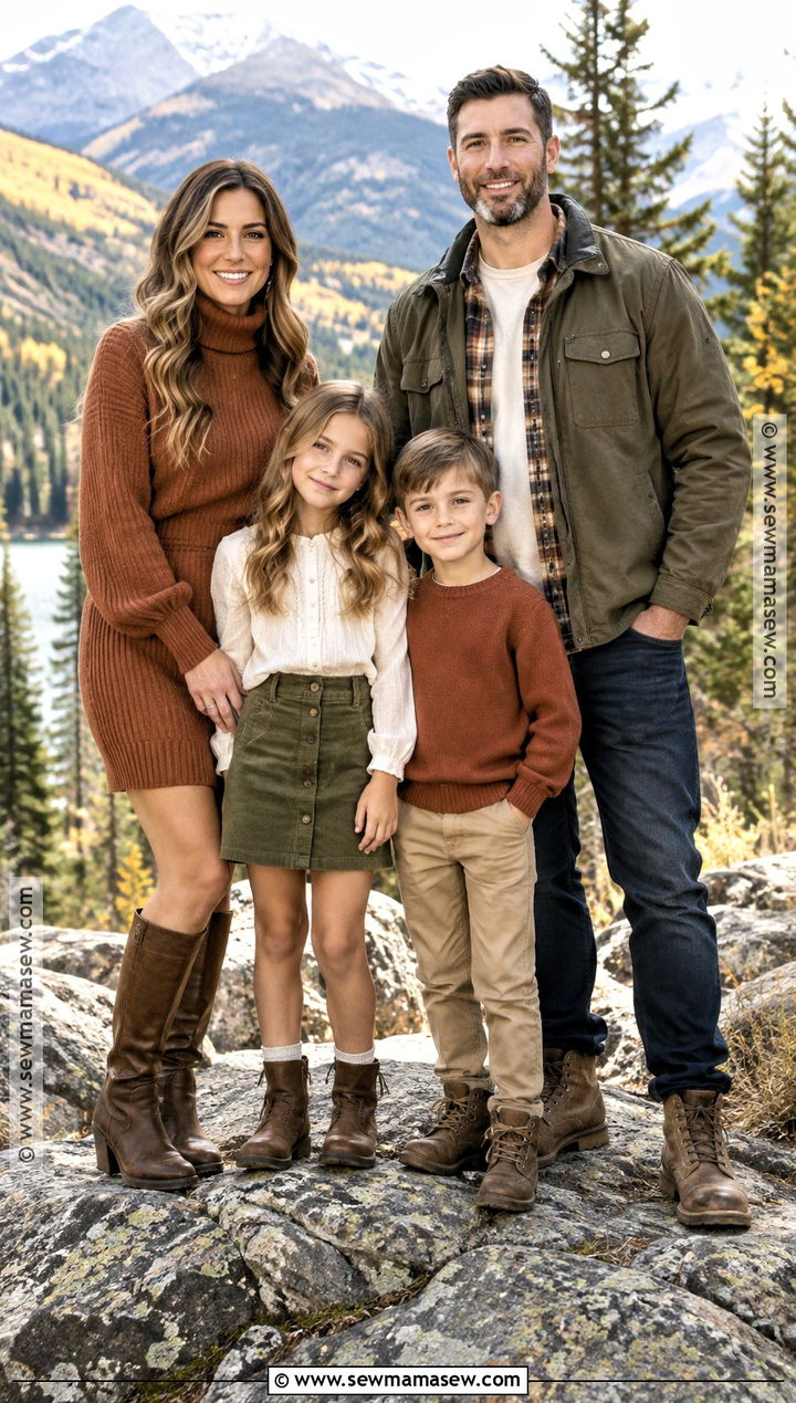 Copper And Olive Family Fall Picture Outfit - 25 family fall pictures outfits