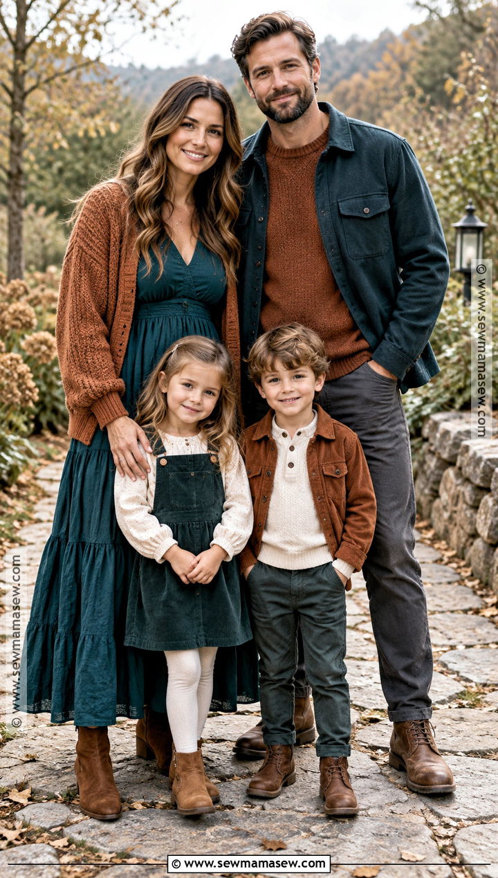 Copper And Teal Family Photo Outfits - 20 Family Photo Outfits Fall Color Schemes Picture Ideas Winter
