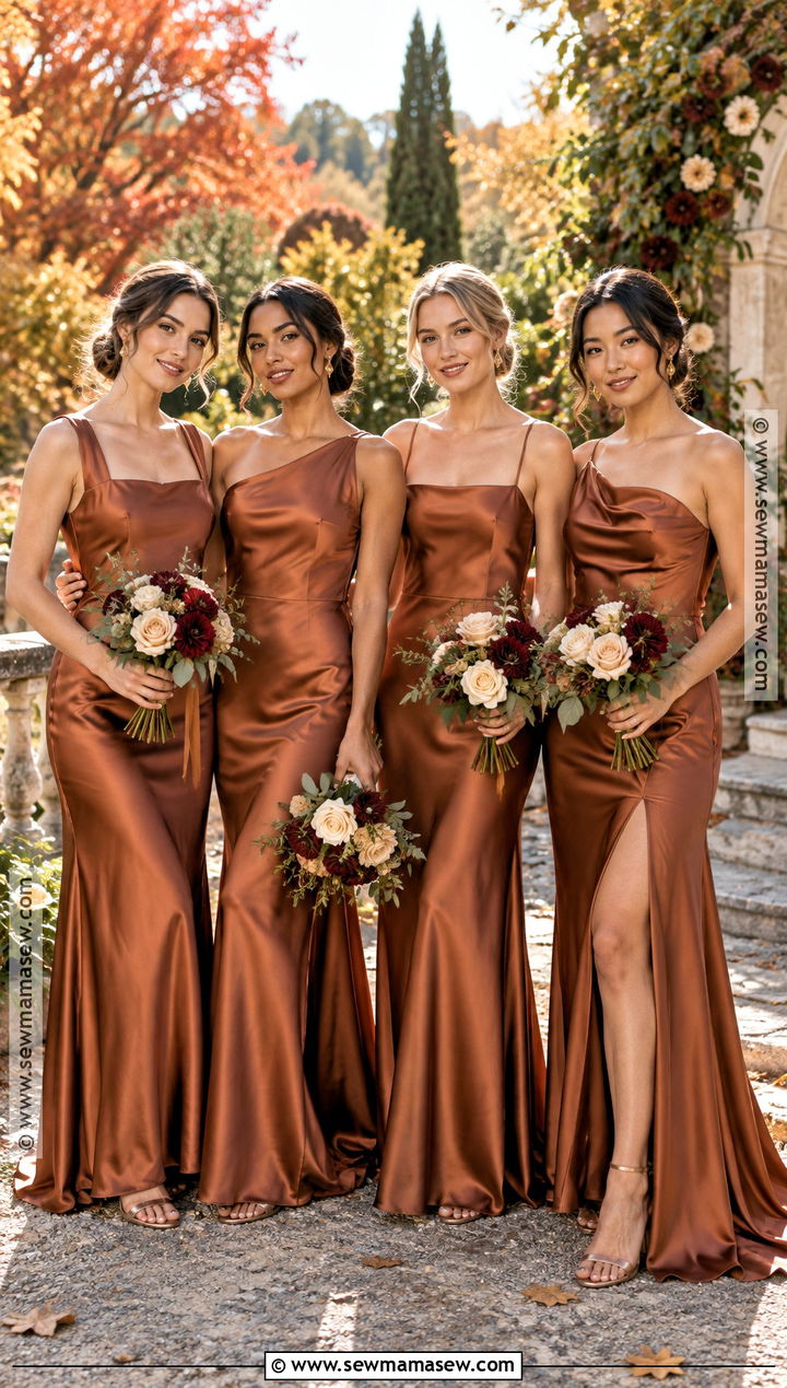Copper Bridesmaid Dresses - 15 bridesmaid dress colors fall ideas