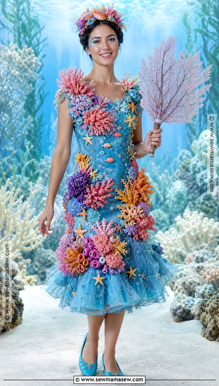 Coral Reef Costume With Sea Creatures - 30 tropical costume ideas