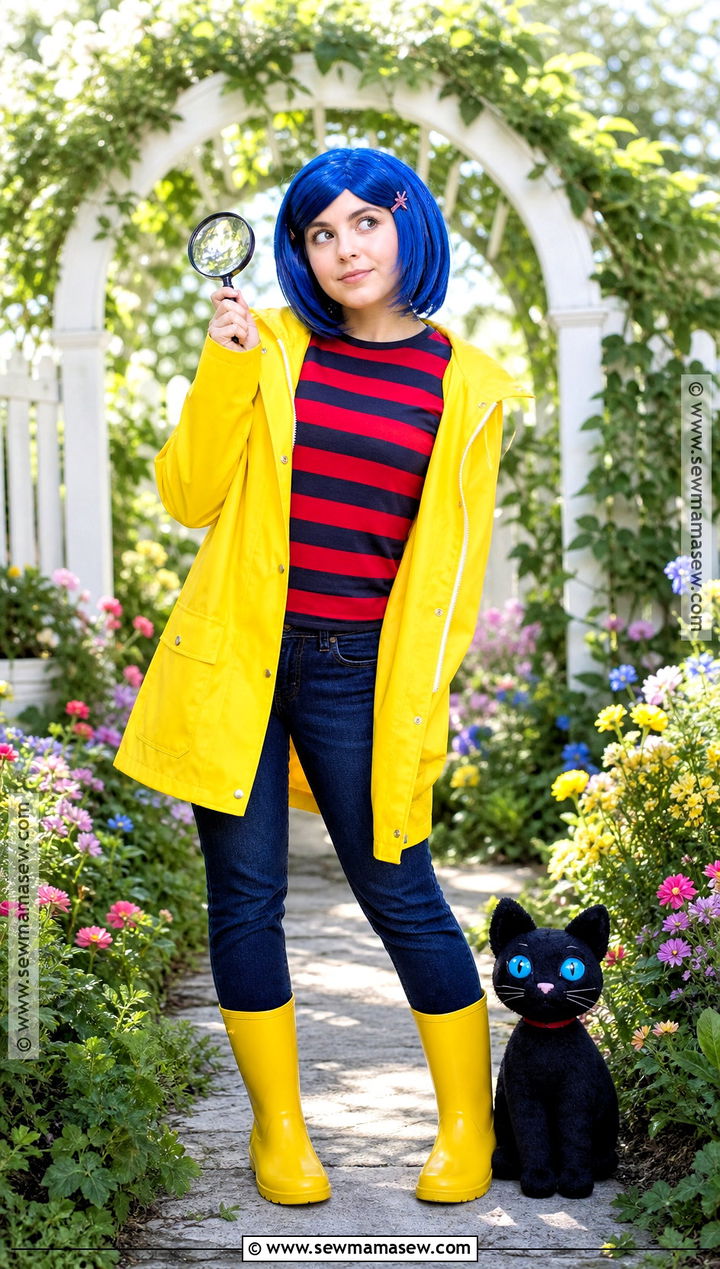 Coraline Cosplay With Short Blue Hair - 30 blue hair cosplay ideas
