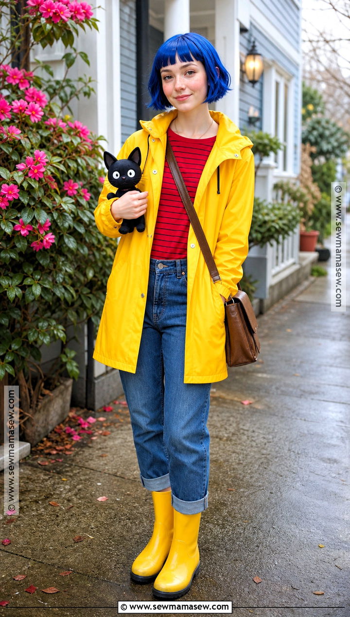 Coraline Costume With Blue Bob - 30 halloween costumes blue hair