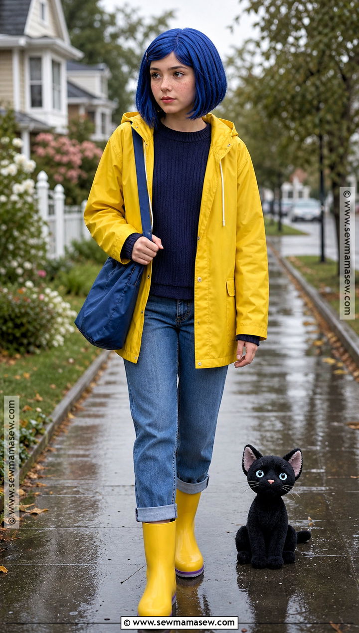 Coraline Costume With Yellow Raincoat - 35 halloween costumes teenage girl solo