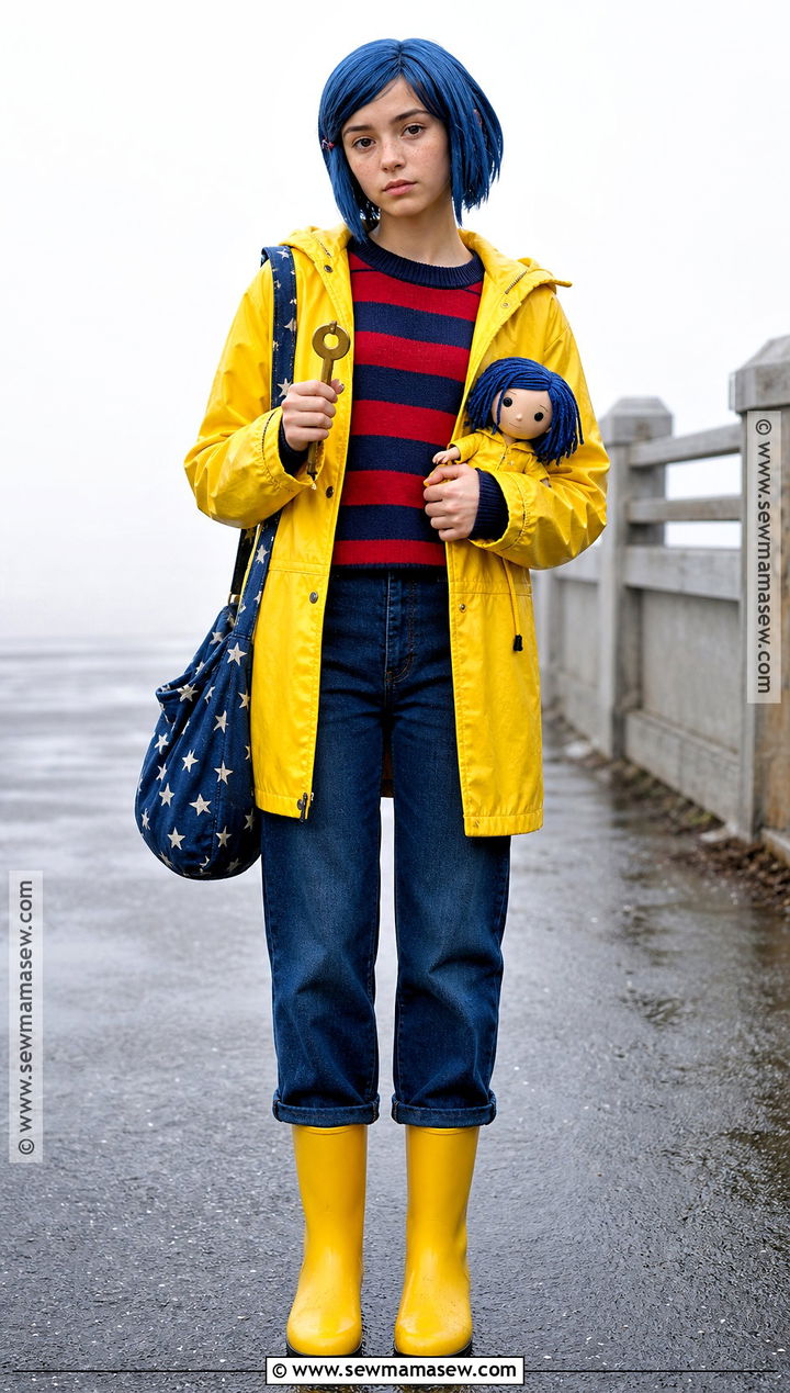 Coraline Costume With Yellow Raincoat - 35 teen girl halloween costumes