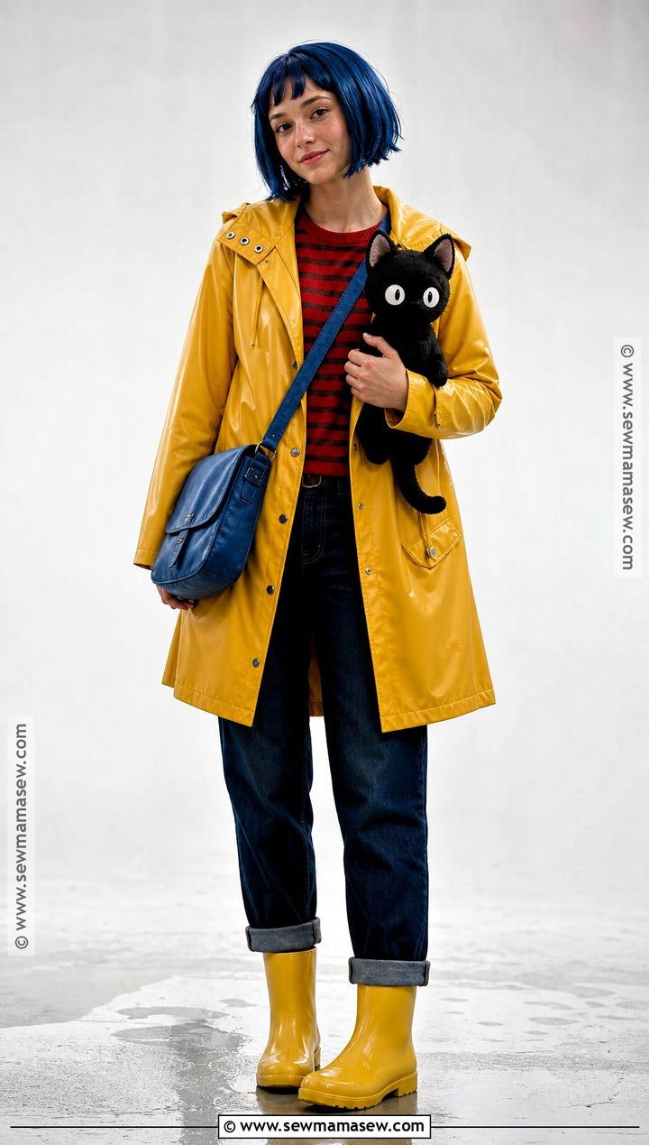 Coraline Costume With Yellow Raincoat - 40 Modest Halloween Costumes