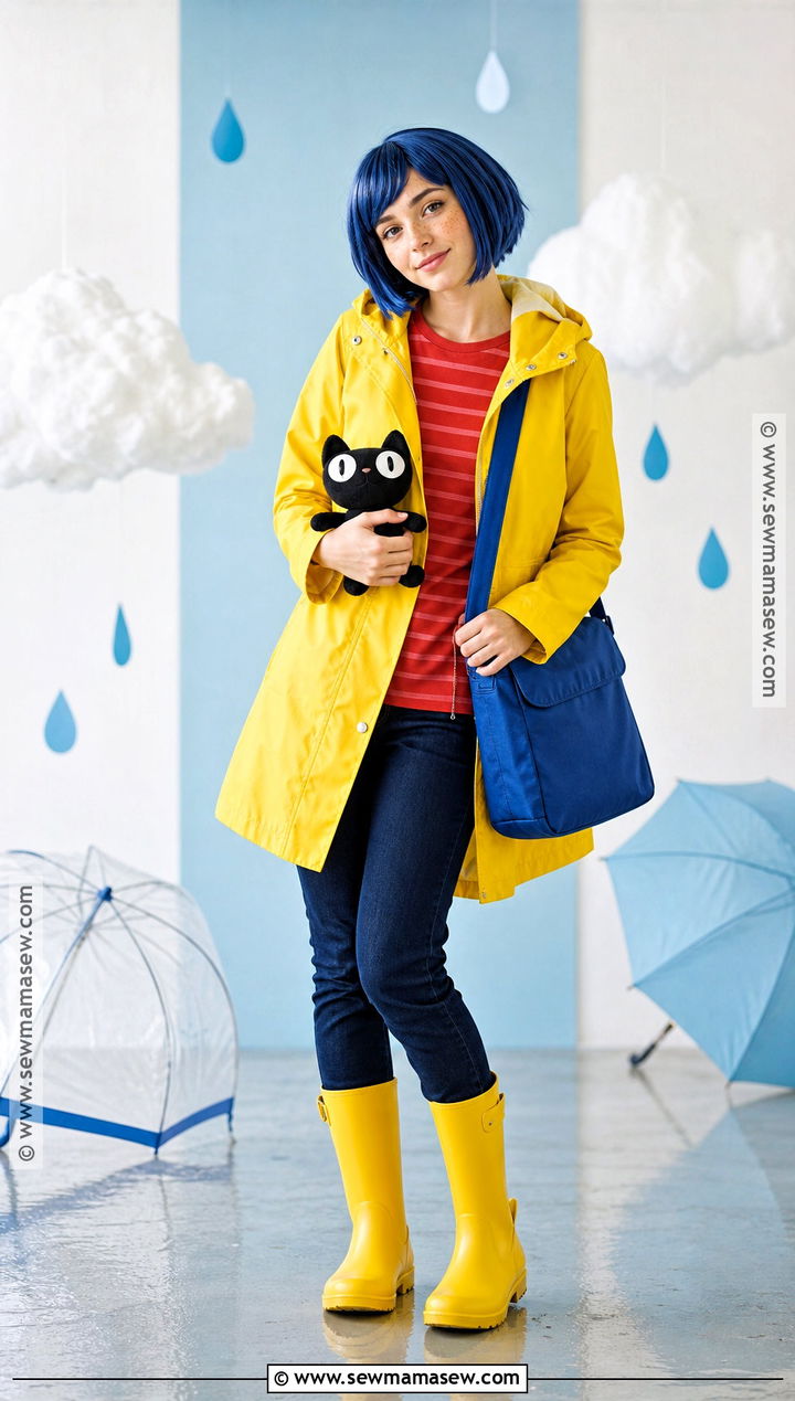 Coraline Costume With Yellow Raincoat - 30 Individual Halloween Costumes