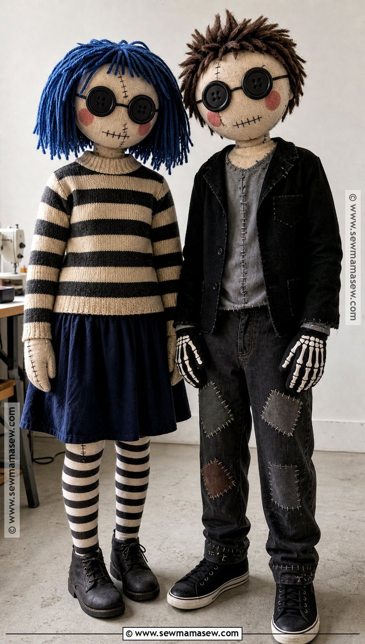 Coraline Doll And Wybie Doll Costume - 30 coraline couple costume ideas