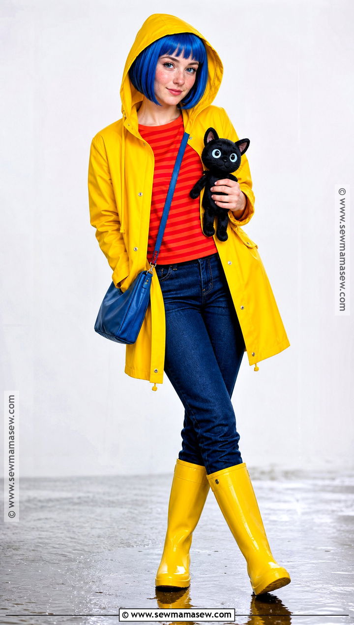 Coraline Jones Costume - 35 short hair halloween costumes for women