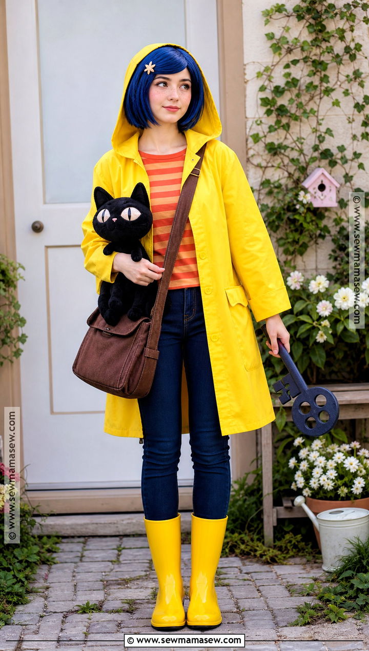 Coraline Yellow Raincoat Costume - 30 film costume ideas