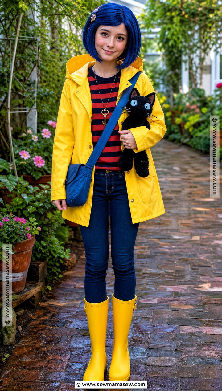 Coraline Yellow Raincoat Costume - 30 movies costumes ideas