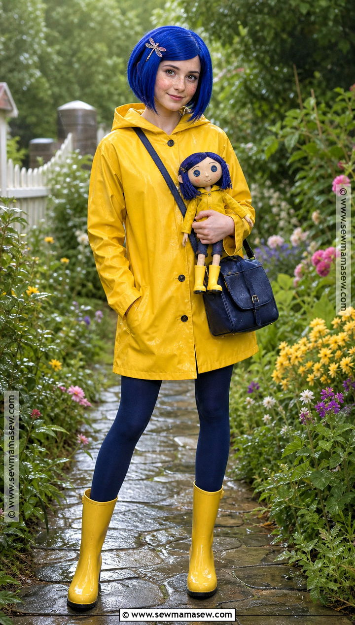 Coraline Yellow Raincoat Costume - 30 Yellow Costume Ideas