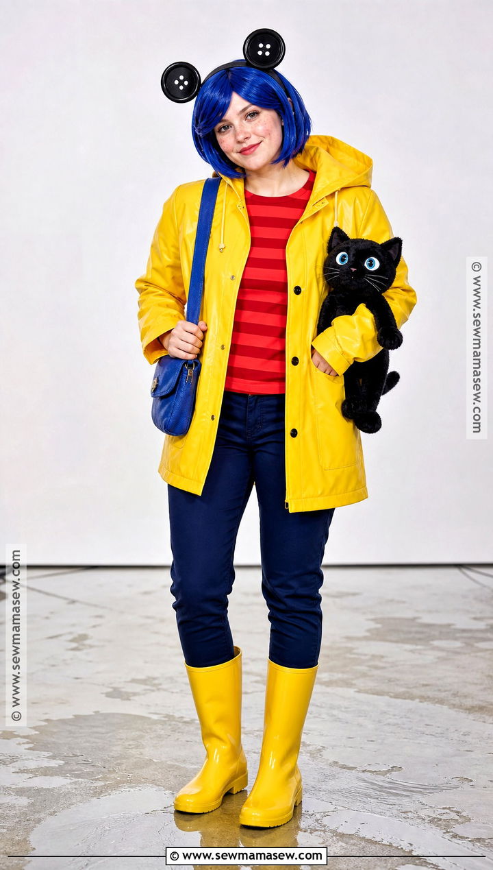 Coraline Yellow Raincoat Costume - 35 Movie Characters Costumes