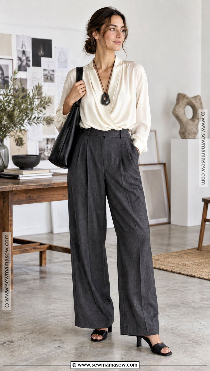 Cord Necklace Jewelry With a Blouse and Wide Leg Trousers - 15 fall 2026 fashion trends jewelry