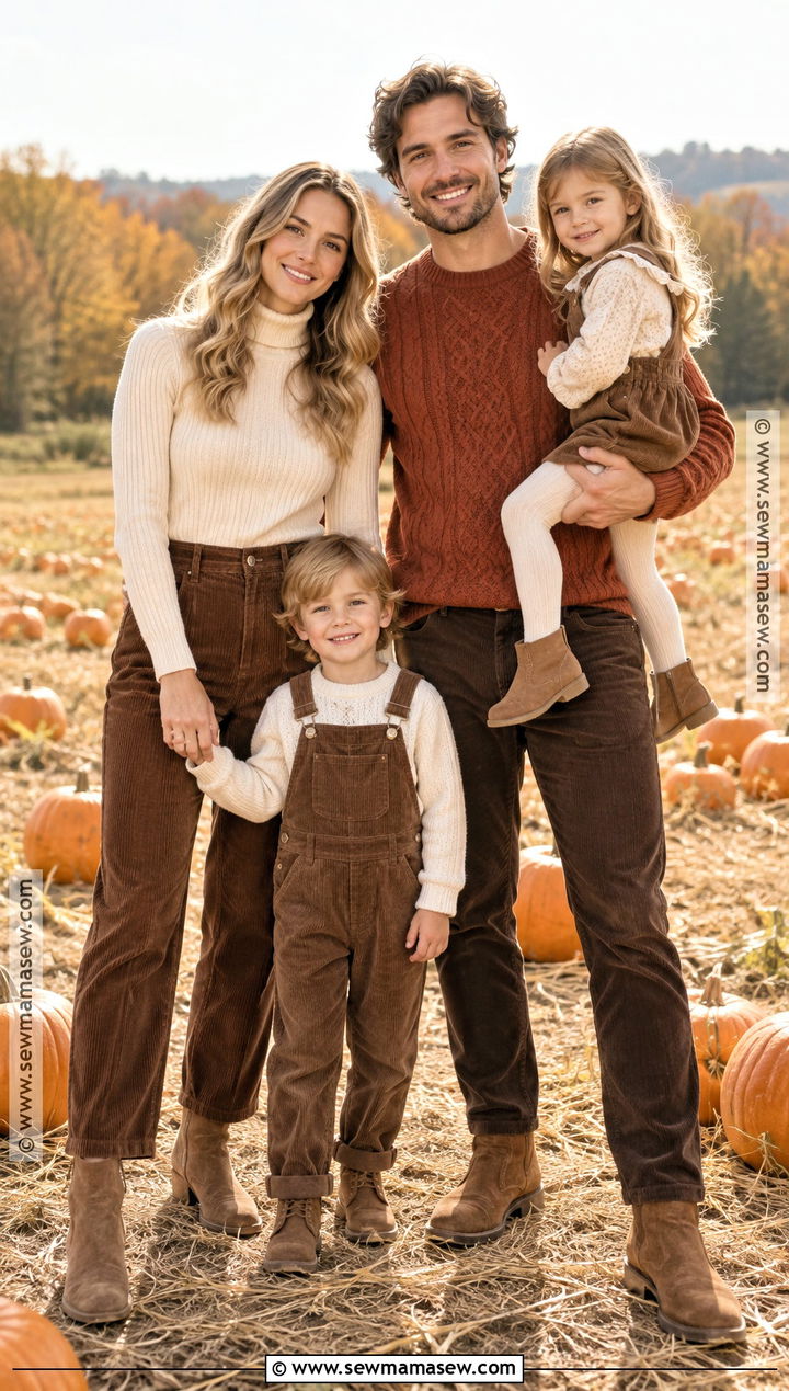 Corduroy And Chunky Knit Family Pumpkin Patch Outfit - 15 family pumpkin patch outfits