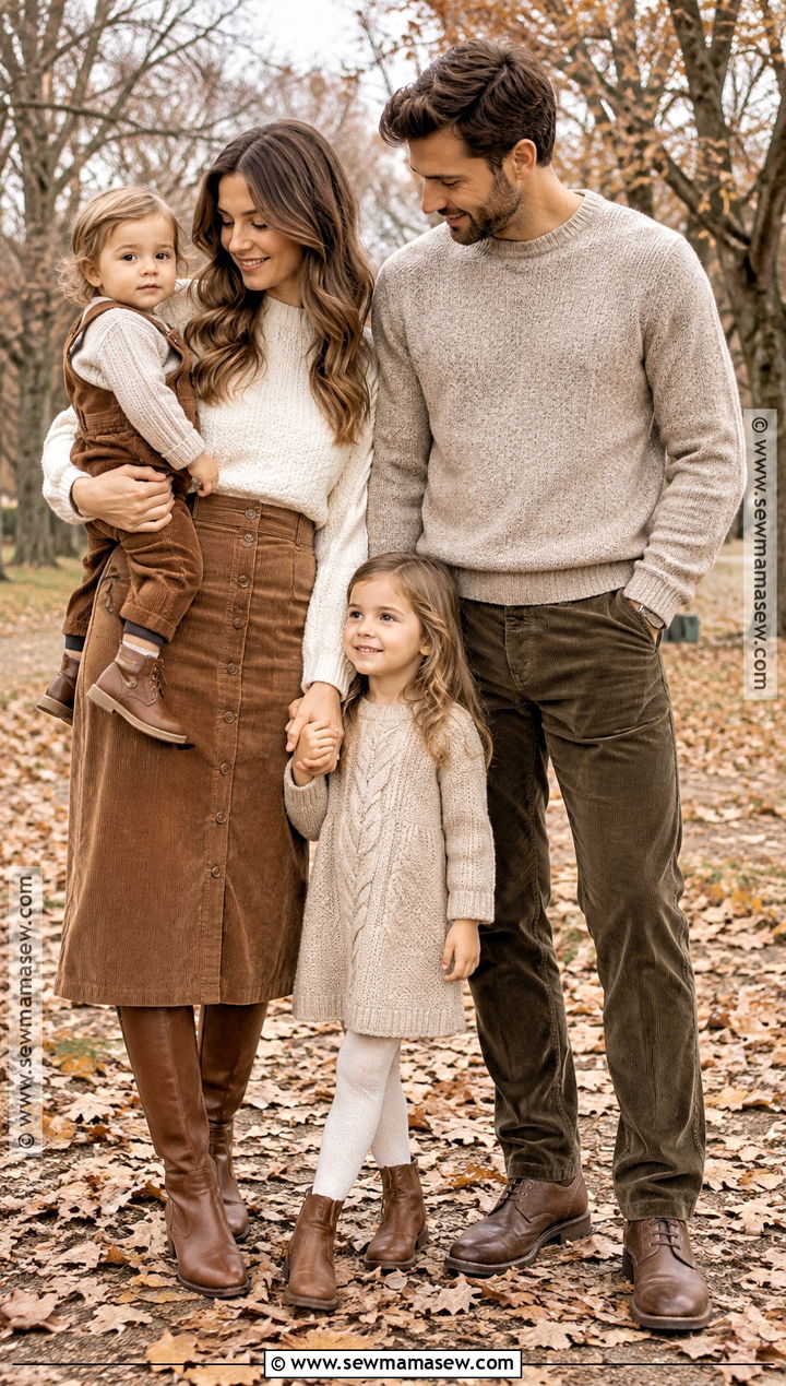 Corduroy And Knit November Family Photo Outfits - 20 november family pictures outfits
