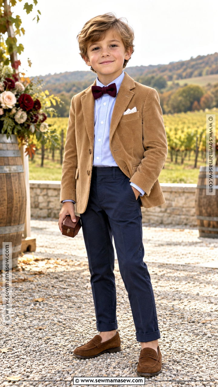 Corduroy Blazer Ring Bearer Outfit - 20 fall ring bearer outfit ideas