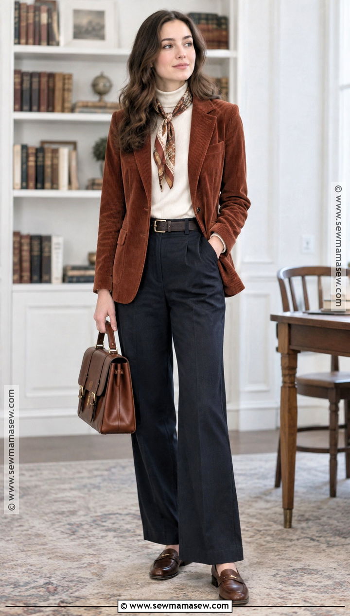 Corduroy Blazer With Wide Leg Pants And Loafers - 15 2026 Fall Fashion Ideas
