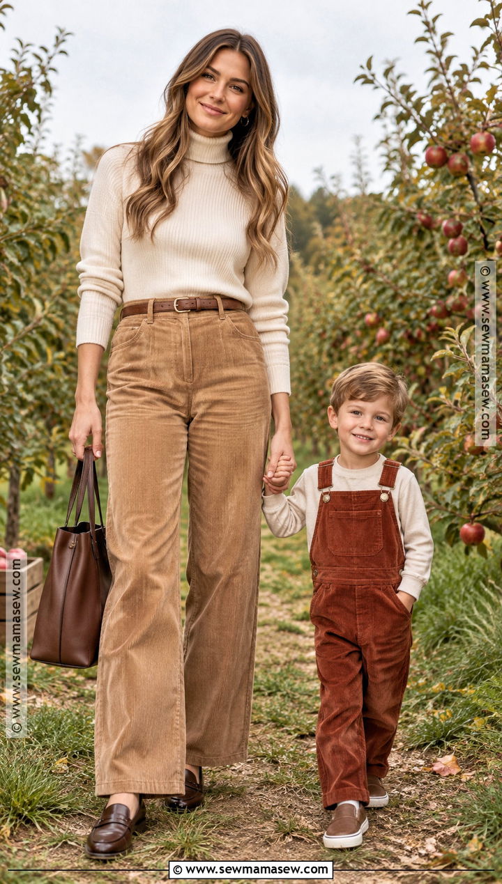 Corduroy Fall Mom and Son Outfit - 15 fall mom and son outfits