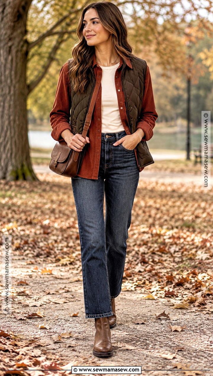 Corduroy Fall Shirt Outfit - 25 fall shirts
