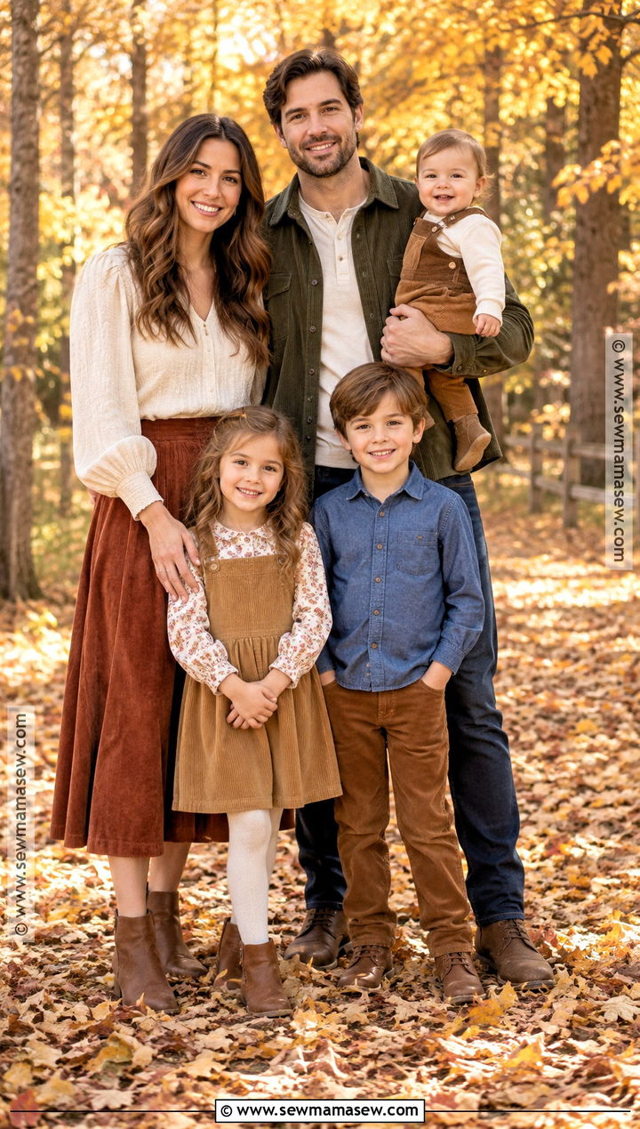 Corduroy Family Fall Photoshoot Outfit - 25 family fall photoshoot outfits
