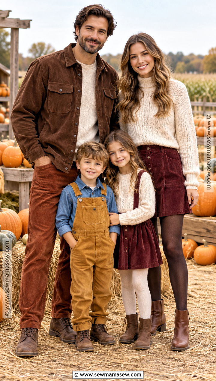 Corduroy Family Pumpkin Patch Outfit - 20 pumpkin patch outfit ideas for family